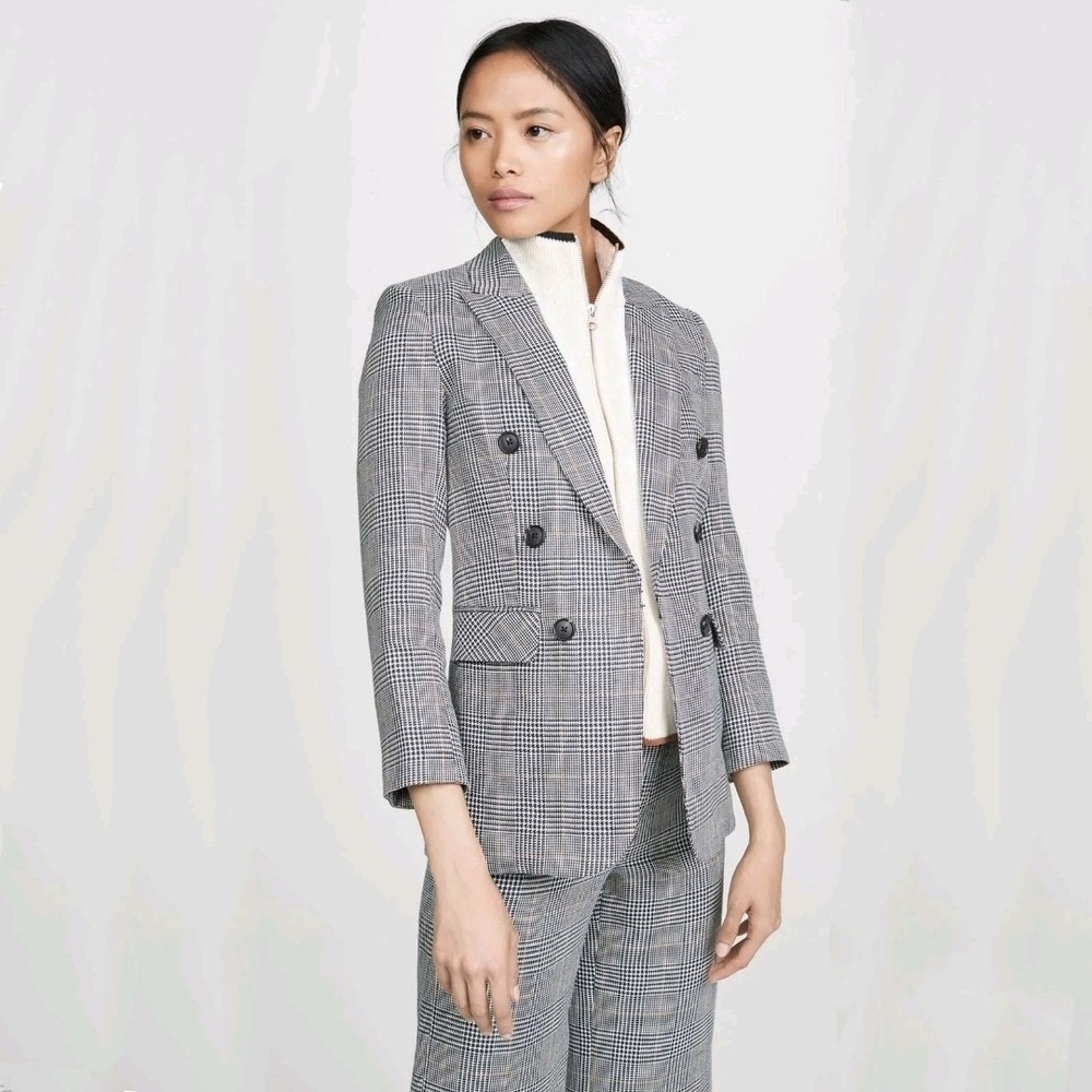 VERONICA BEARD Dickey Jacket Insert Blue Ivory NWT Turtleneck Stripe NWT $958